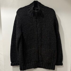 Red Maple Dark Gray Zip Up Sweater